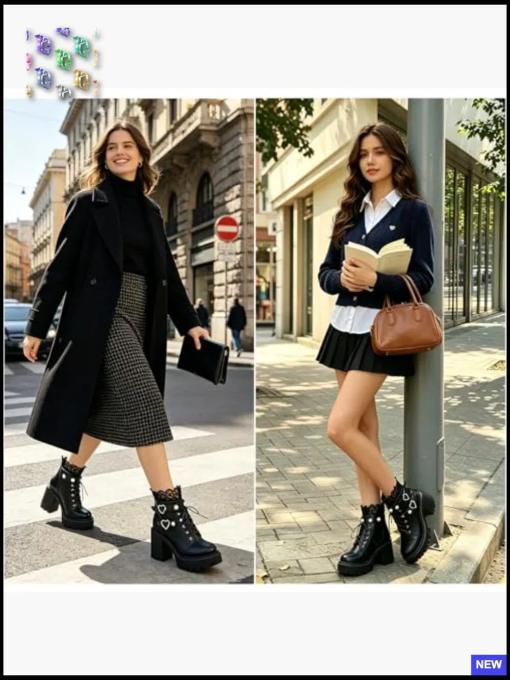 Platform Ankle Boots Chunky Heels Lace Buckle Gothic Cosplay Zip Punk Booties - Picture 4 of 6